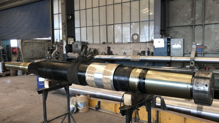 New rudder stock fabricated in very short time ready for blue print